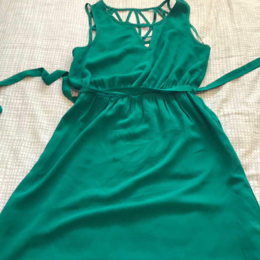 Skies are Blue Green Dress